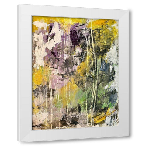 Fused Projection White Modern Wood Framed Art Print by Spina, Phyllis