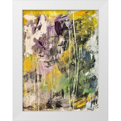 Fused Projection White Modern Wood Framed Art Print by Spina, Phyllis