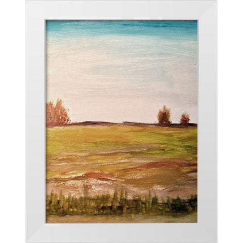 Greener Feeling White Modern Wood Framed Art Print by Spina, Phyllis