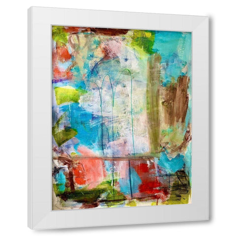 Speculative Structure White Modern Wood Framed Art Print by Spina, Phyllis