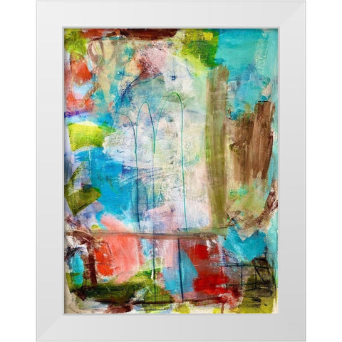Speculative Structure White Modern Wood Framed Art Print by Spina, Phyllis
