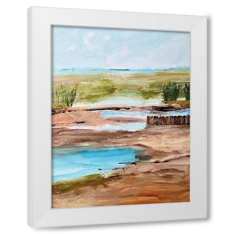 Underlined Absence White Modern Wood Framed Art Print by Spina, Phyllis