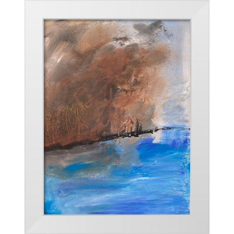 Dry Waters White Modern Wood Framed Art Print by Spina, Phyllis