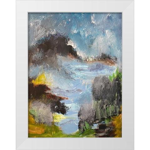 Heavy Seasons White Modern Wood Framed Art Print by Spina, Phyllis