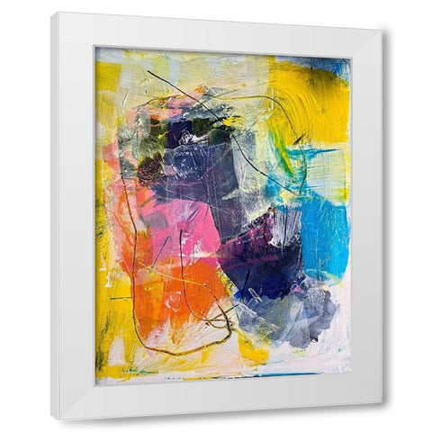 Indigo White Modern Wood Framed Art Print by Spina, Phyllis