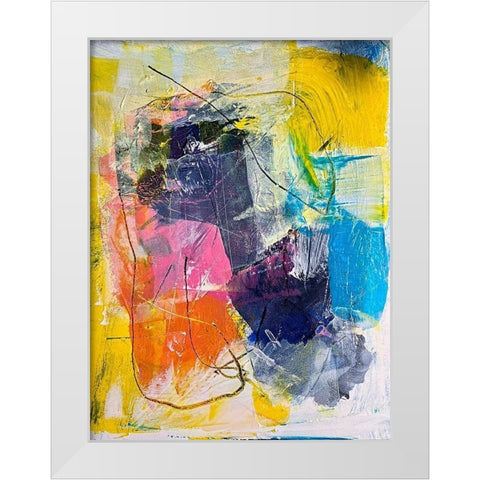 Indigo White Modern Wood Framed Art Print by Spina, Phyllis