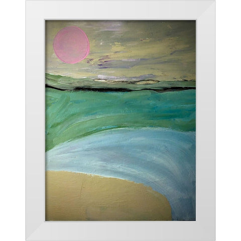 Upon The Night White Modern Wood Framed Art Print by Spina, Phyllis