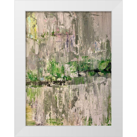 Green Forest White Modern Wood Framed Art Print by Spina, Phyllis