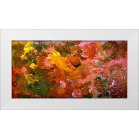 Writing on the Wall White Modern Wood Framed Art Print by Spina, Phyllis
