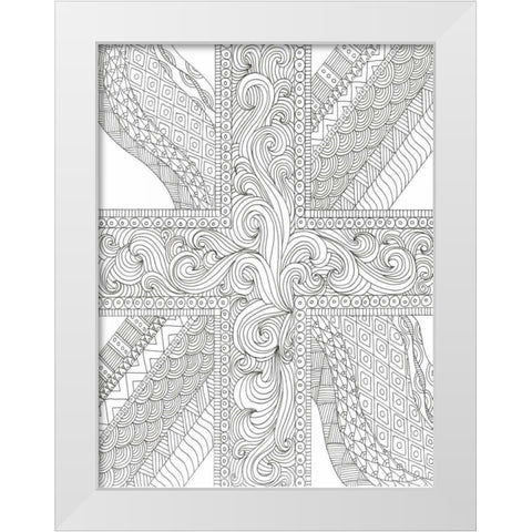 Eternal Cross White Modern Wood Framed Art Print by Varacek, Pam