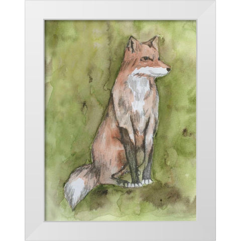 Fantastic Fox White Modern Wood Framed Art Print by Varacek, Pam