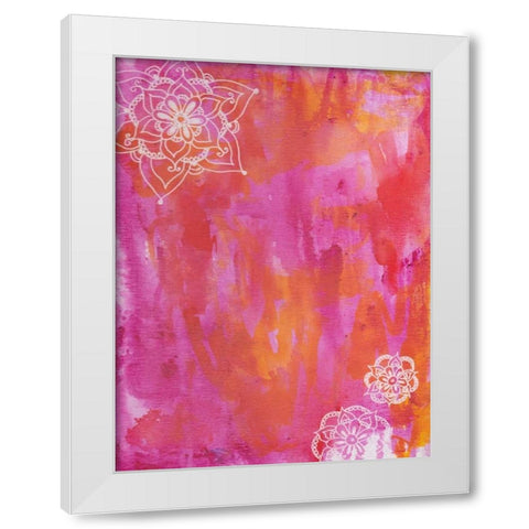 Seeking Pink White Modern Wood Framed Art Print by Varacek, Pam