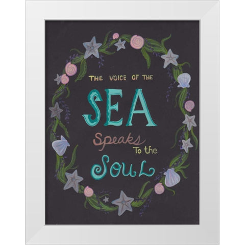 Sea Soul White Modern Wood Framed Art Print by Varacek, Pam