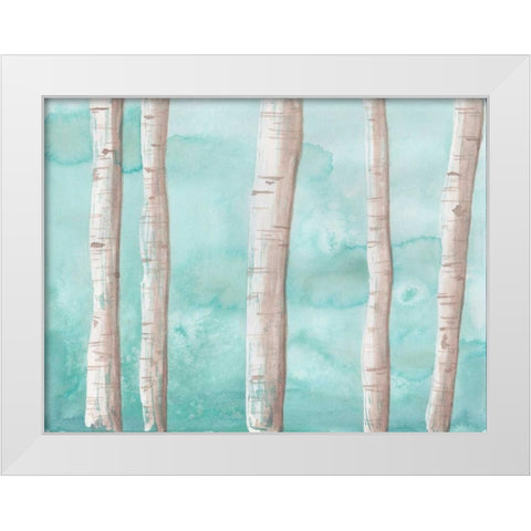 Through The Trees White Modern Wood Framed Art Print by Varacek, Pam