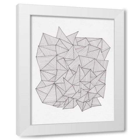 Triangle Jungle 1 White Modern Wood Framed Art Print by Varacek, Pam