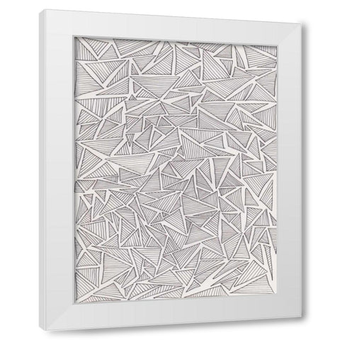 Triangle Jungle 2 White Modern Wood Framed Art Print by Varacek, Pam
