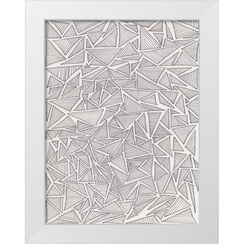 Triangle Jungle 2 White Modern Wood Framed Art Print by Varacek, Pam