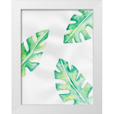 Thru The Foliage 2 White Modern Wood Framed Art Print by Varacek, Pam