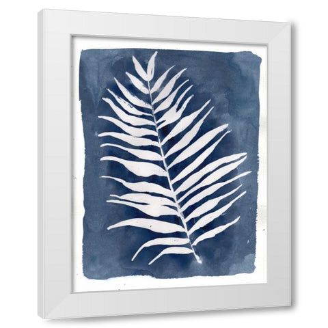 Indigo Silhouette A White Modern Wood Framed Art Print by Varacek, Pam