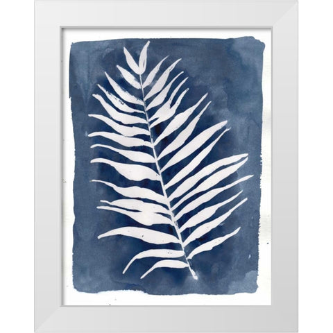 Indigo Silhouette A White Modern Wood Framed Art Print by Varacek, Pam