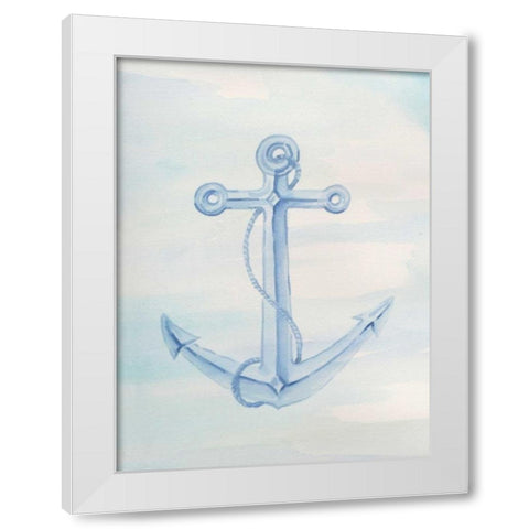 Coastal Anchor 2 White Modern Wood Framed Art Print by Varacek, Pam