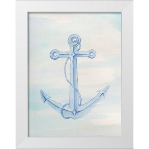 Coastal Anchor 2 White Modern Wood Framed Art Print by Varacek, Pam