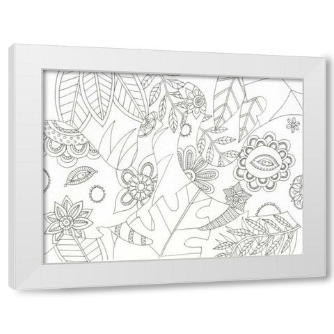 All Seeing Jungle White Modern Wood Framed Art Print by Varacek, Pam
