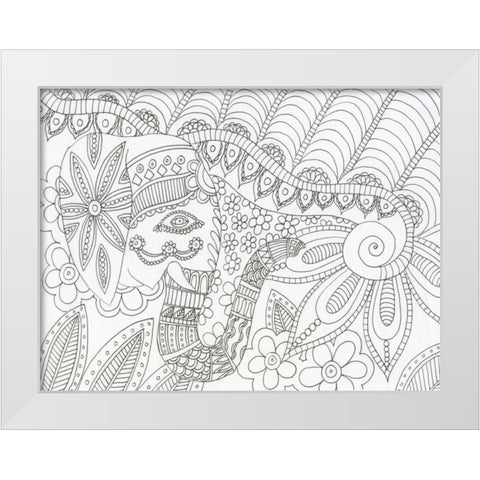 Raising The Roof White Modern Wood Framed Art Print by Varacek, Pam