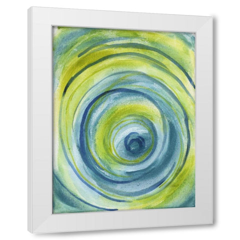 Ocean Twister White Modern Wood Framed Art Print by Varacek, Pam