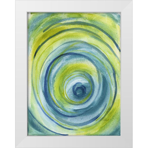 Ocean Twister White Modern Wood Framed Art Print by Varacek, Pam