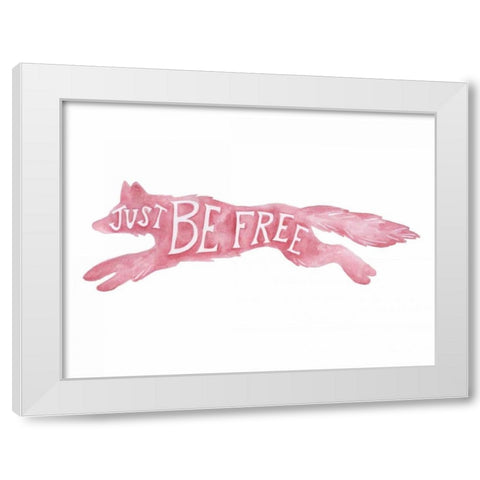 Foxy Free White Modern Wood Framed Art Print by Varacek, Pam