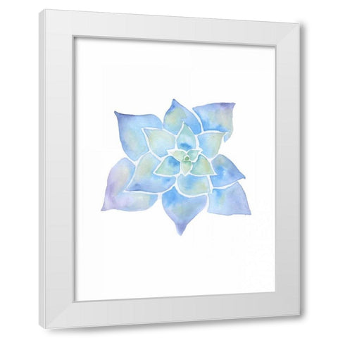Inspiring Lotus White Modern Wood Framed Art Print by Varacek, Pam