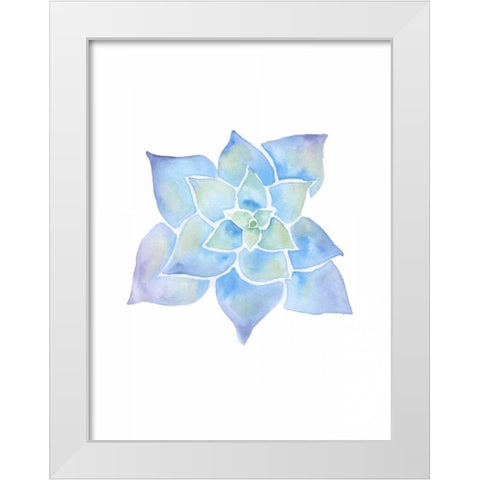 Inspiring Lotus White Modern Wood Framed Art Print by Varacek, Pam