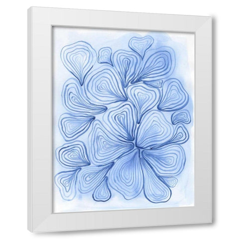 Heart Ripples White Modern Wood Framed Art Print by Varacek, Pam