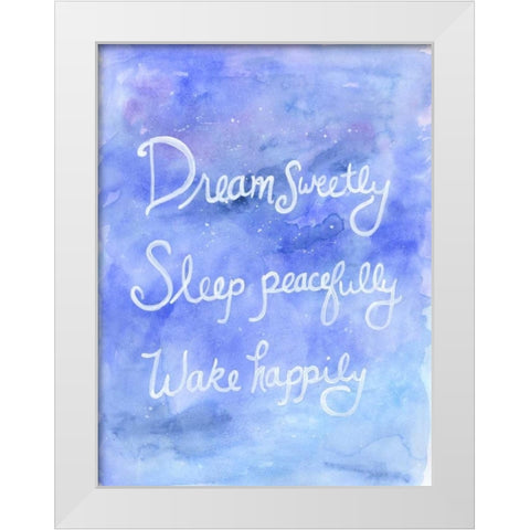 Sleepy Galaxy White Modern Wood Framed Art Print by Varacek, Pam