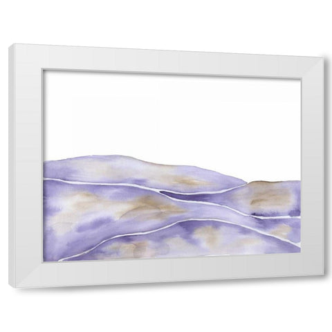 Lavender Seas 1 White Modern Wood Framed Art Print by Varacek, Pam