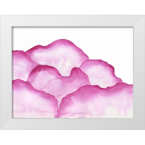 Crimson Mountains 1 White Modern Wood Framed Art Print by Varacek, Pam