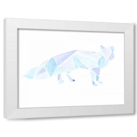 Geometric Fox White Modern Wood Framed Art Print by Varacek, Pam