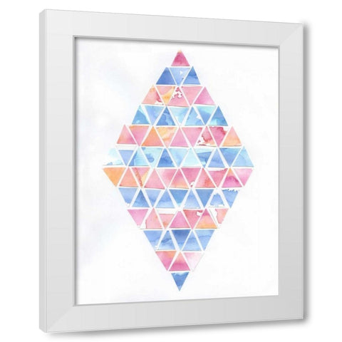 Diamond Cluster 1 White Modern Wood Framed Art Print by Varacek, Pam