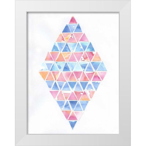 Diamond Cluster 1 White Modern Wood Framed Art Print by Varacek, Pam