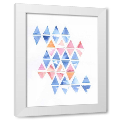 Diamond Cluster 2 White Modern Wood Framed Art Print by Varacek, Pam