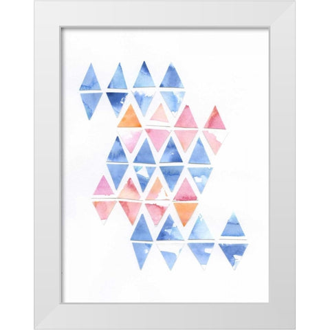Diamond Cluster 2 White Modern Wood Framed Art Print by Varacek, Pam