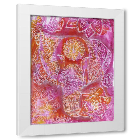 Floral Deity White Modern Wood Framed Art Print by Varacek, Pam