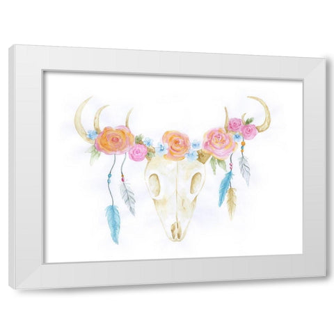 Hunting Treasures White Modern Wood Framed Art Print by Varacek, Pam