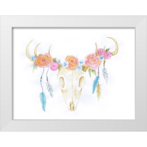 Hunting Treasures White Modern Wood Framed Art Print by Varacek, Pam