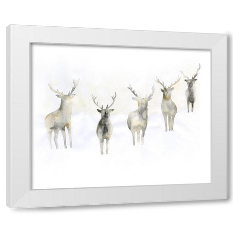 Strength Of The Pack White Modern Wood Framed Art Print by Varacek, Pam