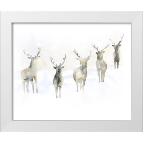 Strength Of The Pack White Modern Wood Framed Art Print by Varacek, Pam