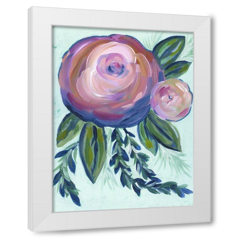 Elegant Bloom 1 White Modern Wood Framed Art Print by Varacek, Pam