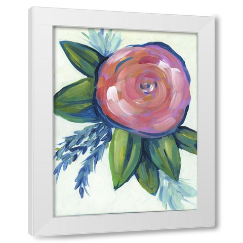 Elegant Bloom 2 White Modern Wood Framed Art Print by Varacek, Pam