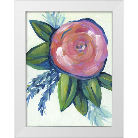 Elegant Bloom 2 White Modern Wood Framed Art Print by Varacek, Pam